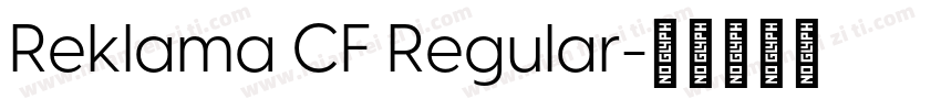 Reklama CF Regular字体转换
